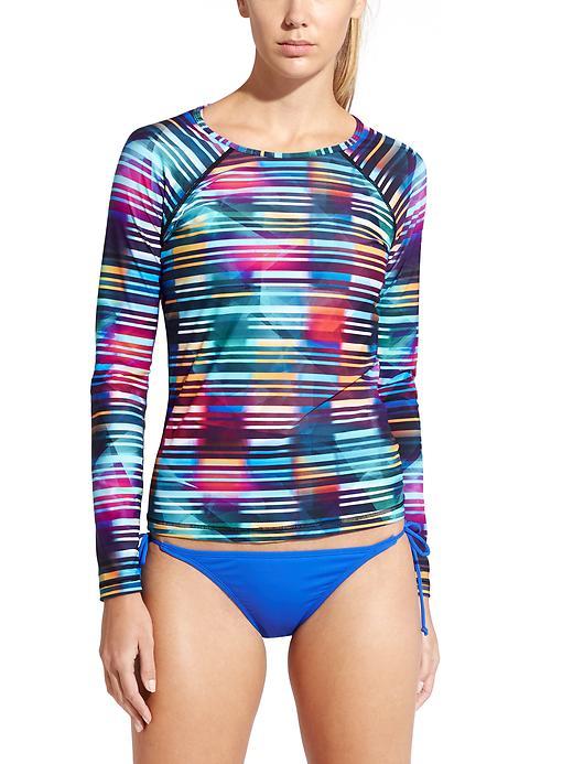 Athleta Womens Laser Beam Rashguard Size L - Multi