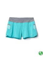 Athleta Record Breaker Short Size M/8-10 - Aqua Sparkle
