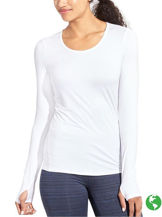 Athleta Womens Chi Top Size S Tall - Bright White