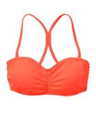 Athleta Womens Bandeau Bikini Size 32d/dd - Ember Orange