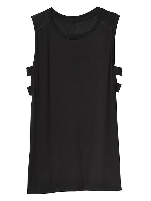 Athleta Womens Lattice Tank Size L - Black