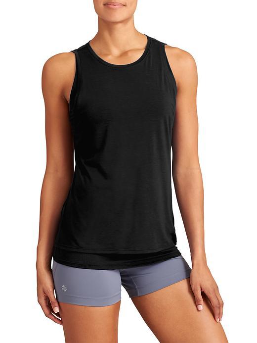 Athleta Womens Essence Double Tank Size 1x Plus - Black