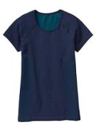 Athleta Womens Seamless Sequence Tee Navy Size Xs