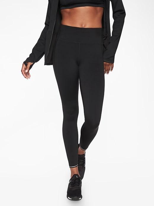 Athleta Womens Run Free 7/8 Tight Black Size Xxs