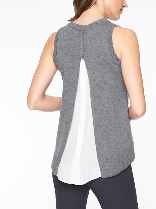 Athleta Womens Itinerary Sweater Tank Light Grey Heather Size Xxs