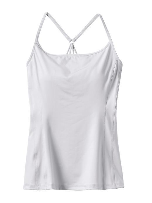 Athleta Womens Beloved Shine Tank Size L - Silver Shimmer