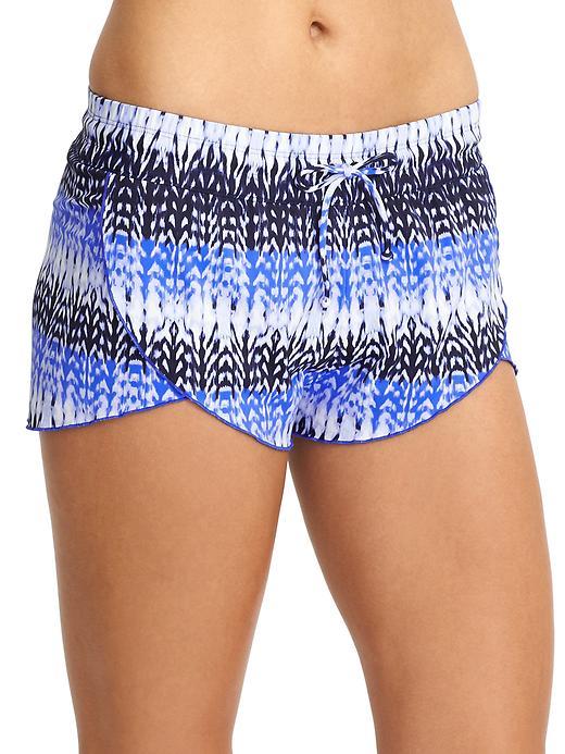 Athleta Womens Kamala Petal Short Size L - Caspian Blue Print