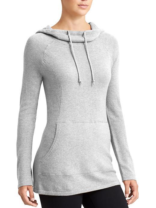 Athleta Womens Cashmere Serenity Hoodie Size L - Light Grey Heather