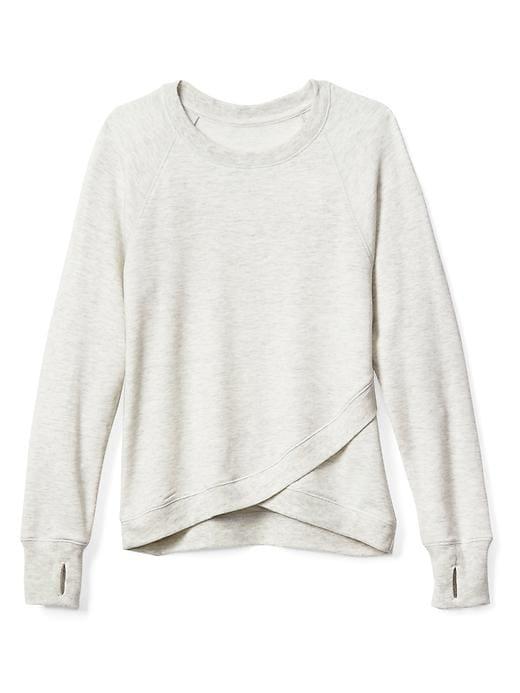 Athleta Criss Cross My Heart Sweatshirt Size S - Light Grey Heather
