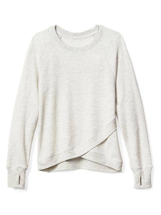 Athleta Criss Cross My Heart Sweatshirt Size S - Light Grey Heather