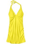 Athleta Womens Shirrendipity Halter Swim Dress Size Xxs - Aloha Yellow