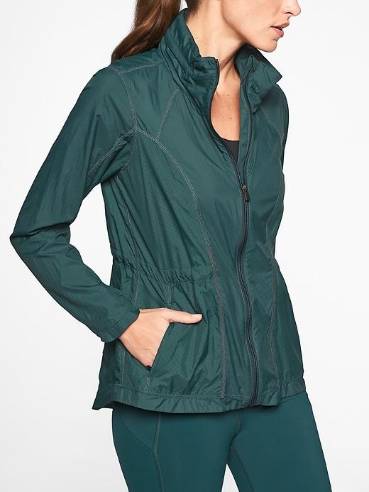Athleta Womens Distance Jacket Dark Jade Size Xl