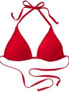 Athleta Womens Triangle String Bikini Size S - Saffron Red