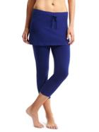 Athleta Womens Organic Cotton Exhale 2 In 1 Capri Size L - Indigo