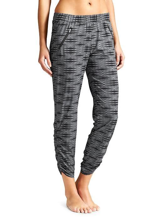Athleta Womens Ariel Aspire Ankle Pant Size 0 - Black/silver Shimmer