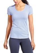 Athleta Womens Shadow Stripe Chi Tee Size 1x Plus - Pure Blue