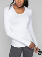Athleta Womens Chi Top Size L - Bright White