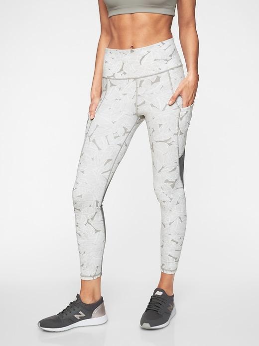Athleta Womens Palm Up For Anything 7/8 Tight Silver Grey Size Xxs