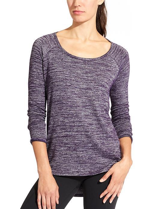 Athleta Womens Open Pose Top Size L - Purple Drama Heather