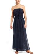 Athleta Womens Eyelet Molokai Maxi Dress Size L - Navy