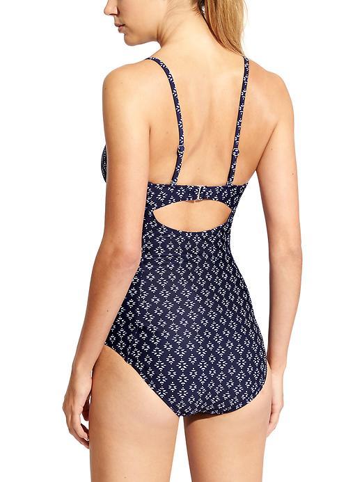 Athleta Womens Taza Kaimana One Piece Size 32d/dd - Dress Blue