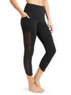 Athleta Womens High Rise Mesh Chaturanga To Town Capri Black Size M