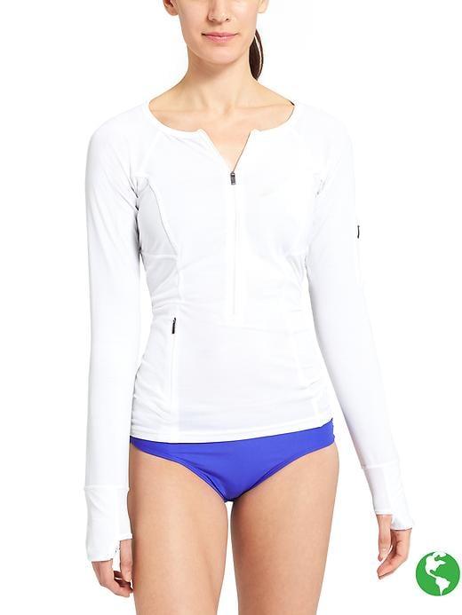 Athleta Womens Pacifica Upf Top 3.0 Size S Tall - Bright White