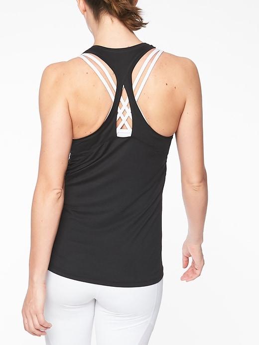 Athleta Womens Limitless Keyhole Tank Black Size Xl
