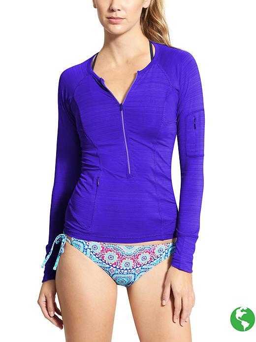 Athleta Womens Pacifica Upf Top 3.0 Size Xl Tall - Powerful Blue