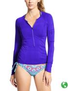 Athleta Womens Pacifica Upf Top 3.0 Size Xl Tall - Powerful Blue