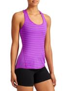 Athleta Womens Chi Tank Varied Stripe Size L - Jazzy Purple