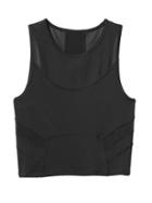 Athleta Womens Mesh Cropped Stealth Tank Size L Tall - Black