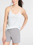 Athleta Womens Printed Breezy Cami Cloudy Blue Zen Size Xl