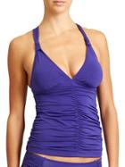 Athleta Womens Aqualuxe Tankini Size L - Amalfi Blue