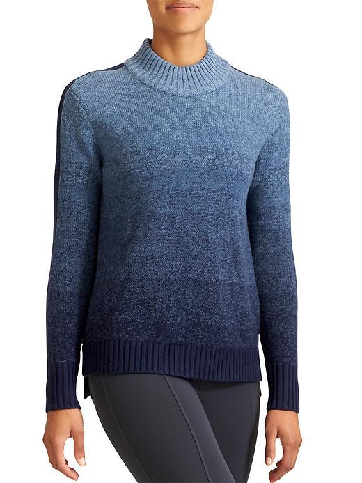 Athleta Womens Merino Sunset Sweater Size L - Navy Heather