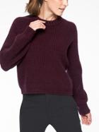 Athleta Womens Wool Cashmere Lucca Sweater Auberge/ Black Marl Size Xxs