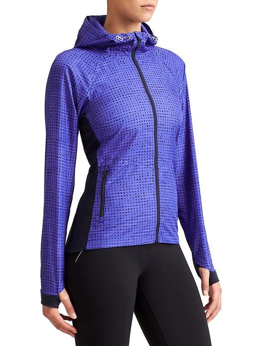 Athleta Womens Accelerate Reflective Jacket Size L - Capri Blue