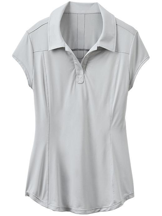 Athleta Womens Swing Time Polo Size Xxs - Moon Grey Heather