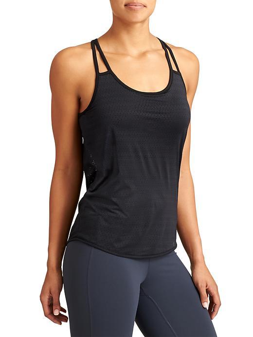Athleta Womens Full Force Tank Size L - Black/black