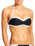 Athleta Womens Colorblock Bandeau Bikini Size L - Black