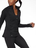 Athleta Womens Run Free Half Zip Black Size Xxs