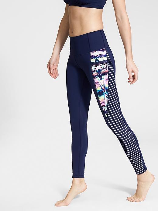 Athleta Womens Boho Bright Swim Tight Size L - Multi Print