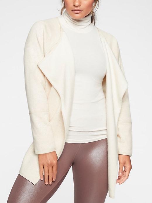 Athleta Womens Cozy Karma Wrap Oatmeal Heather Size Xxs