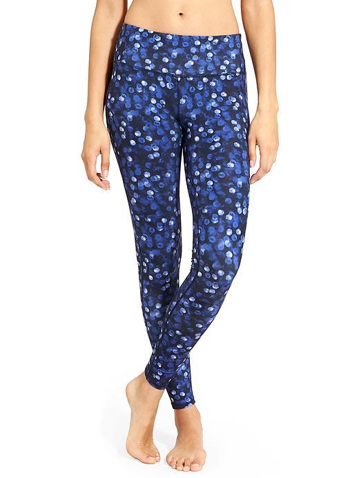 Athleta Womens Dot Chaturanga Tight Size L - Navy