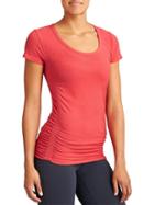 Athleta Womens Pure Tee Size L - Saffron Red Heather