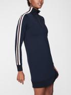 Athleta Womens Circa Track Sweatshirt Dress Navy Size Xs