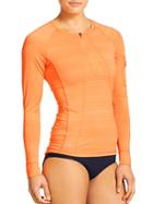 Athleta Womens Pacifica Upf Top 2 Size L Tall - Orange Sherbet