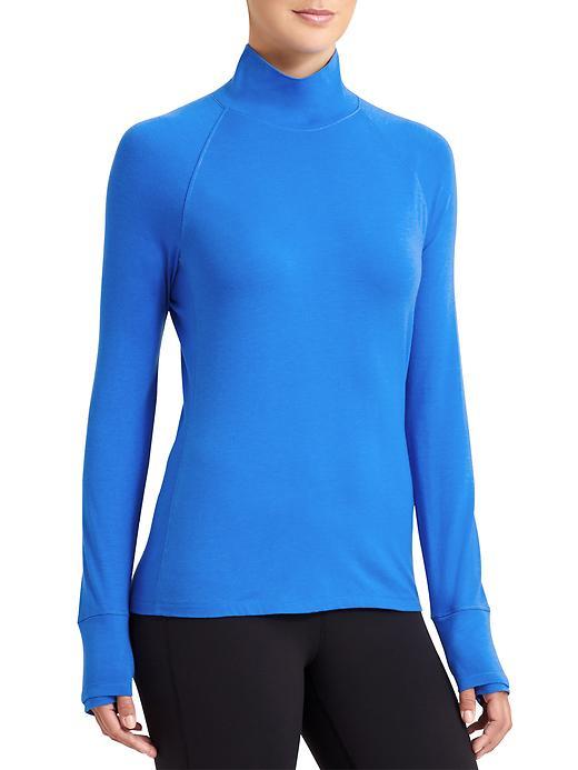 Athleta Womens Take The Heat Turtleneck Size L - Macaw Blue