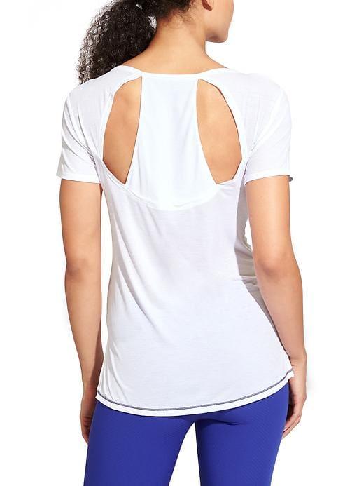 Athleta Womens Spree Tee Bright White/navy Size Xl