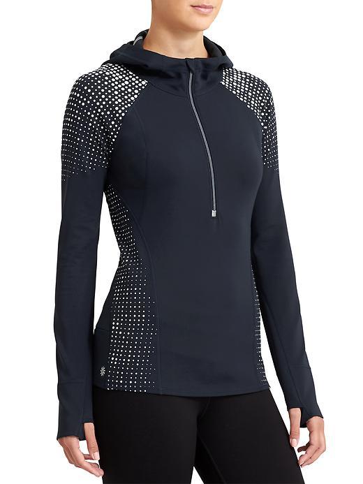 Athleta Womens Running Wild Hoodie 2.0 Dot Size L - Navy